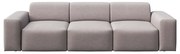Szara aksamitna sofa 285 cm Villet – Rodier