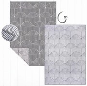 Dywan zewnętrzny dwustronny Pangli srebrno-kremowy 80 cm x 150 cm