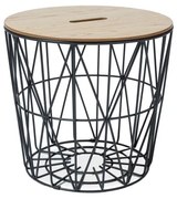 Stolik boczny z blatem w dekorze dąb HERA