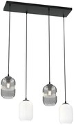 Nowoczesna lampa wisząca opal + grafit 2X D164 Z4-R81