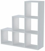 Biały regał schodkowy do pracowni L7-M63