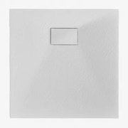 Brodzik Prysznicowy Soho Square, Antypoślizgowy, Bardzo Płaski Z Żywicy Smc Biała & 70 X 70 Cm - Sklum