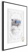 Plakat Kot w okularach 60x90 cm z ramą czarną z marginesem ARTGEIST B