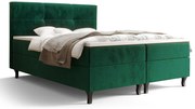 Zielone łóżko tapicerowane welurem 6 rozmiarów C3-S41