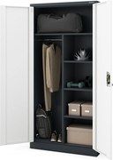 Socjalna szafa ubraniowa Dawid 90x45x185 cm, antracyt/biały