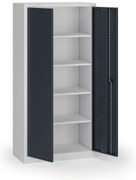 Szafa warsztatowa, 4 półki, 1950 × 950 × 500 mm, grafitowe drzwi