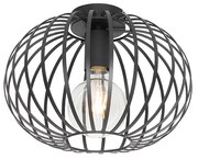 Designerska lampa sufitowa czarna 30 cm - Johanna