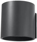 Nowoczesny okrągły kinkiet LED antracyt - E713 T8-K72