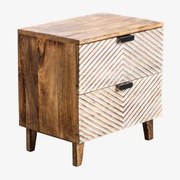 Prostokątny Stolik Nocny 50x35 Cm Z Drewna Mango Balary Drewno Mango - Sklum