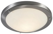 Inteligentna lampa sufitowa stalowa 31 cm w tym WiFi A60 IP44 - Yuma