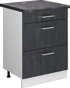 Szafka dolna do kuchni czarny beton 60x60x81.6 r-line