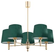 Argon 2145 - Lampa sufitowa PONTE 5xE27/15W/230V zielona/mosiądz