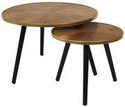 Zestaw okrągłych stolików orzech D6-E04