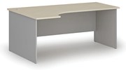 Narożne biurko PRIMO GRAY, 180x120 cm, lewe, szary/brzoza