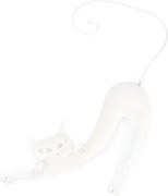 Dekoracja ścienna na ścianę Kot biały, 30,5 x 40,5 cm