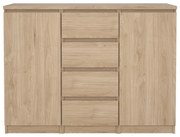 Komoda w dekorze dębu w naturalnym kolorze 121x91x50 cm Naia – Tvilum