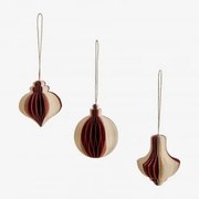 Zestaw 3 Ozdób Świątecznych Z Papieru Luriane Grana - Sklum