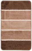 Klasyczny brązowy chodniczek łazienkowy w pasy G5-Z93