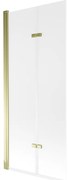 Mexen Castor parawan nawannowy 2-skrzydłowy 80 x 150 cm, szron, złoty - 892-080-002-50-30