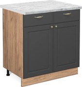 Szafka dolna do kuchni antracytowo-złoty 80x60x82 fame-line