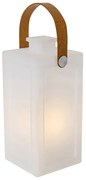 Zewnetrzna Nowoczesna lampa stołowa biała z efektem płomienia, ładowana, IP44 - StardDesignerski Oswietlenie zewnetrzne