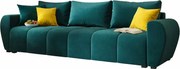 Welurowa sofa rozkładana w kolorze morskim T8-S02