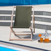 Leżak ogrodowy drewniany Gozo Classic khaki PATIO