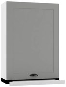 Szafka kuchenna wisząca z okapem 60 ADELE W60 SLIM/88 P/L szary mat/srebrna STOLKAR