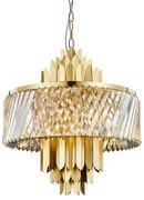 Żyrandol MARGOT GOLD 9xE14 złoty, kryształowy, glamour