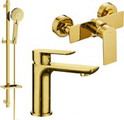 Mexen Alfa DQ40 zestaw prysznicowy, złoty - 745704DQ40-50