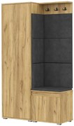 Garderoba z szafką na buty dąb craft + szary K5-B14