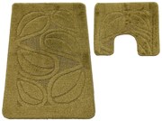 Ciemnozielony zestaw chodników łazienkowych P3-Z22