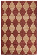 Chodnik z mieszanki juty tkany ręcznie w kolorze terakoty 60x230 cm Effie Diamond – Flair Rugs