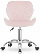 Krzesło obrotowe AVOLA aksamit - róż