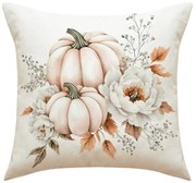 Poszewka na poduszkę BLOSSOM FALL 45x45 cm, kremowa