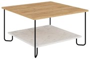 Stolik z blatem w dekorze dębu 80x80 cm Tonka – Marckeric