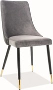 Krzesło PIANO VELVET szare
