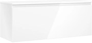 Mexen Orio szafka łazienkowa podumywalkowa 120 cm z blatem, 1 szuflada, biała połysk - 91A10-12047-1-BFC00