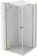 Mexen Mist-H Duo kabina prysznicowa uchylna 115 x 115 cm, transparent, złota - 8A5-115L-115P-50-00