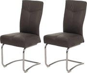 Krzesło do jadalni MCW-G56 (zestaw 2 sztuk),  szary