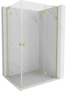 Mexen Mist-H L Duo kabina prysznicowa uchylna prawa 85 x 115 cm, transparent, złota szczotkowana - 8A5L-085L-115P-55-00
