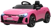 HOMCOM Elektryczny samochód dla dzieci z zdalnym sterowaniem, pasem bezpieczeństwa, trąbką, muzyką, reflektorami, do 5 km/h, 3-5 lat, Różowy