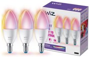 ZESTAW 3x LED RGBW 4,9W E14 C37 2200-6500K CRI90 Wi-Fi WiZ, ściemnialna