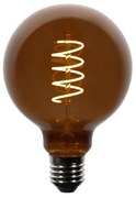 Zestaw 5 ściemnialnych żarówek LED E27 G95 brązowe 4W 120 lm 1800K