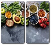 Szklane płyty ochronne na kuchenkę, AVOCADO, 2 sztuki w komplecie, KESPER