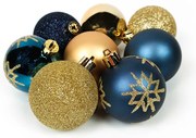 Zestaw ozdób świątecznych w różnych kolorach, 44 elementy