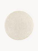 Okrągły ręcznie tuftowany dywan z bawełny z frędzlami Daya