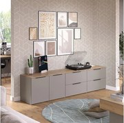 Ściana w salonie szary 80x40x50 wido