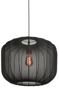 Lampa wisząca w stylu Japandi, czarna, z abażurem z tkaniny, 45 cm - SableJapandi Oswietlenie wewnetrzne