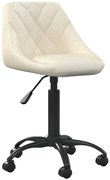 Kremowy tapicerowany fotel obrotowy H7-N23